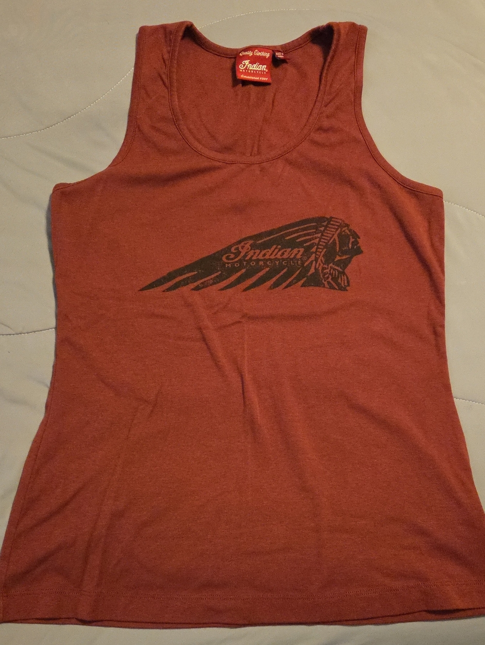 Women's Indian Motorcycle Tank Top - Size Medium - Burgundy